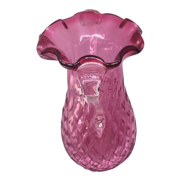 Royal Scot Crystal Cranberry Glass Vase - Picture 3 of 7